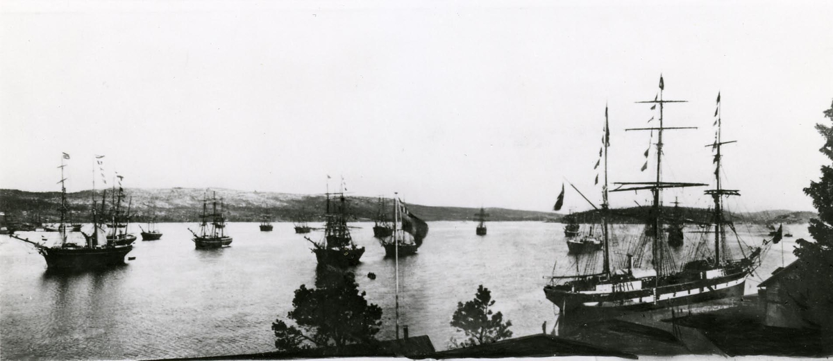 Ångermanälven sedd från Lunde. Foto omkring 1900-talet. Ångermanland.
