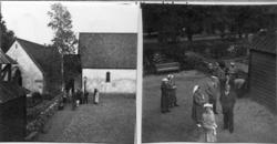 Deltakere i arkeologleiren på Hunn i Borge. Antakelig omvisn