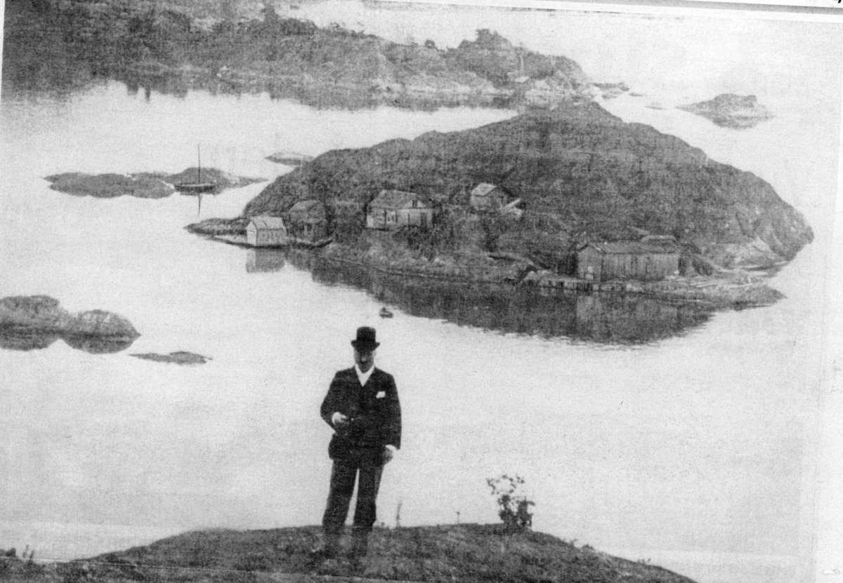 Bebyggelsen på Gunnarsholmen tidlig på 1900-tallet.