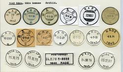 Stempelkatalog 1640 Råde (Raade), Råde, Østfold