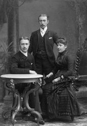 Christian Thams, hans kone Eléonore og broren Wilhelm August