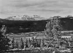 Oversiktsbilde frå Åsen-garden mot Rondane