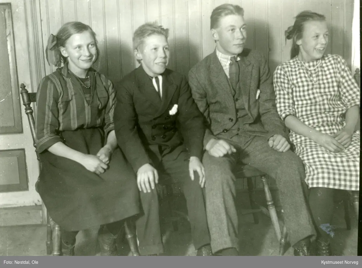 Magnhild, Otto, Peder og Kristine fra Gravvik