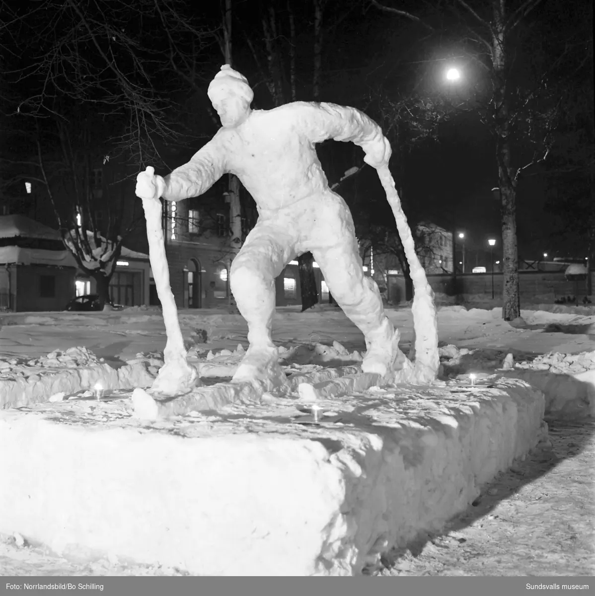 Staty i snö till skol-SM i Sundsvall 1968.