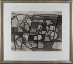 Abstrakt landskap [Kulltegning]