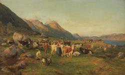 Høyfjellsbilde. Paris 1864 [Oljemaleri]