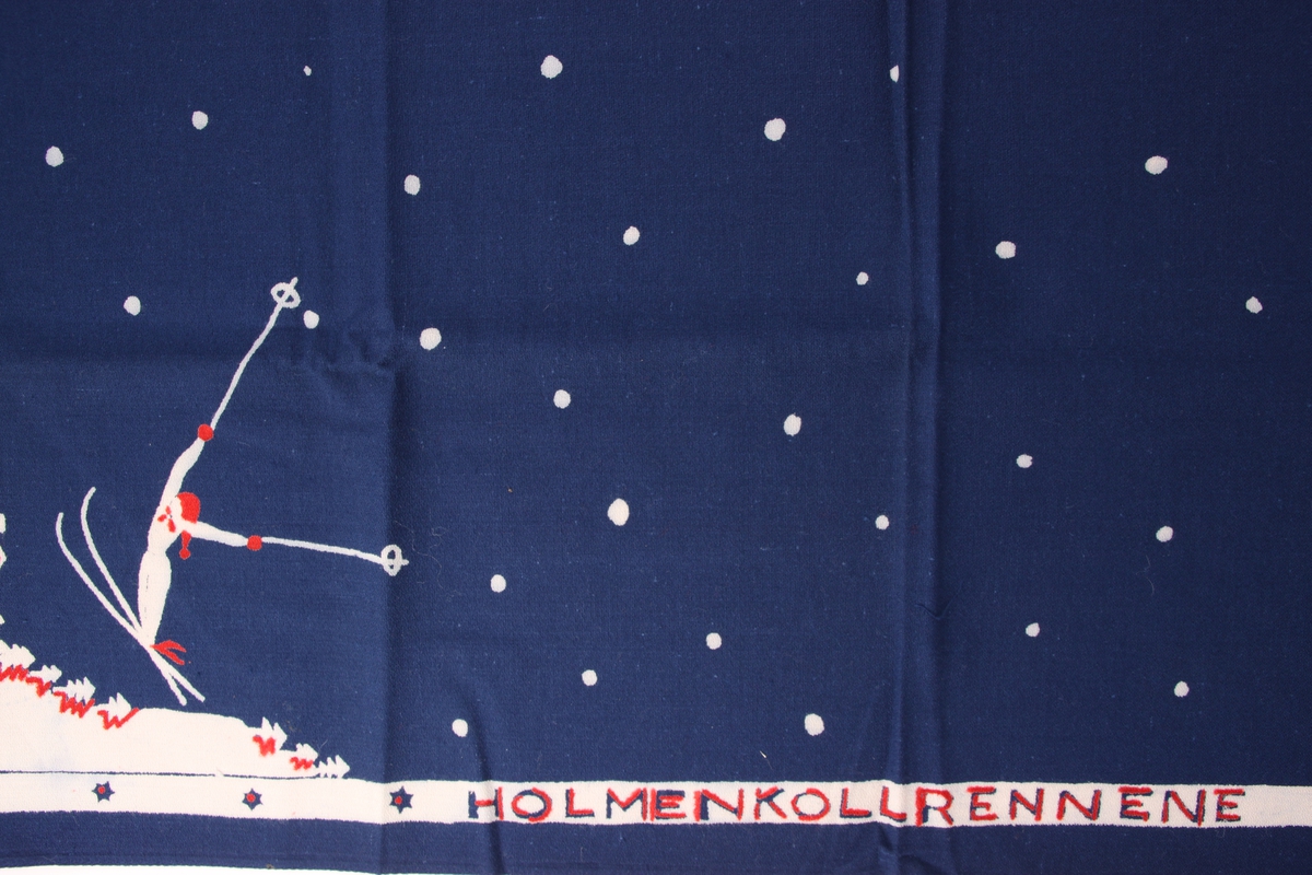 Offisielt skjerf for Holmenkollrennene i 1949.