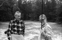 Landskap med person(er).