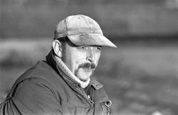 Landskap med person(er).