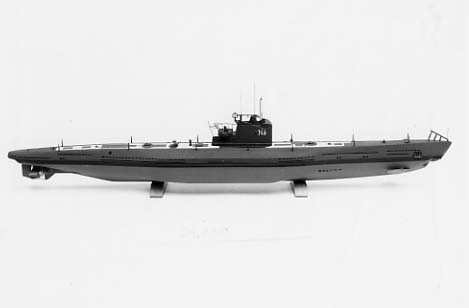 Fartygsmodell av ubåten NÄCKEN.