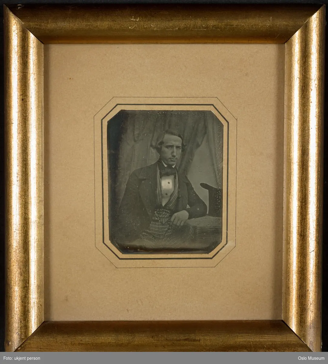 daguerreotypi, portrett, mann, brystbilde