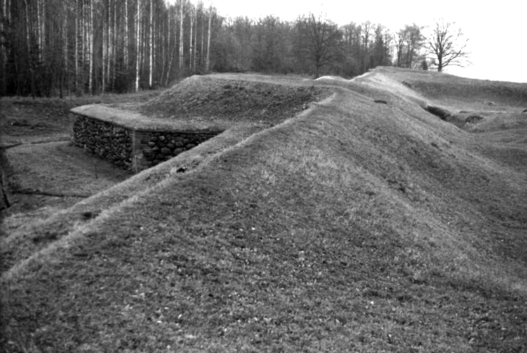 Västra vallen vid Visingsborgs slottsruin på Visingsö.