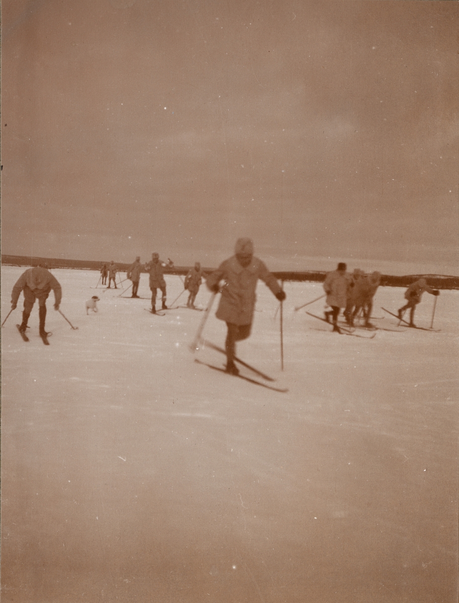 Soldater på skidor.