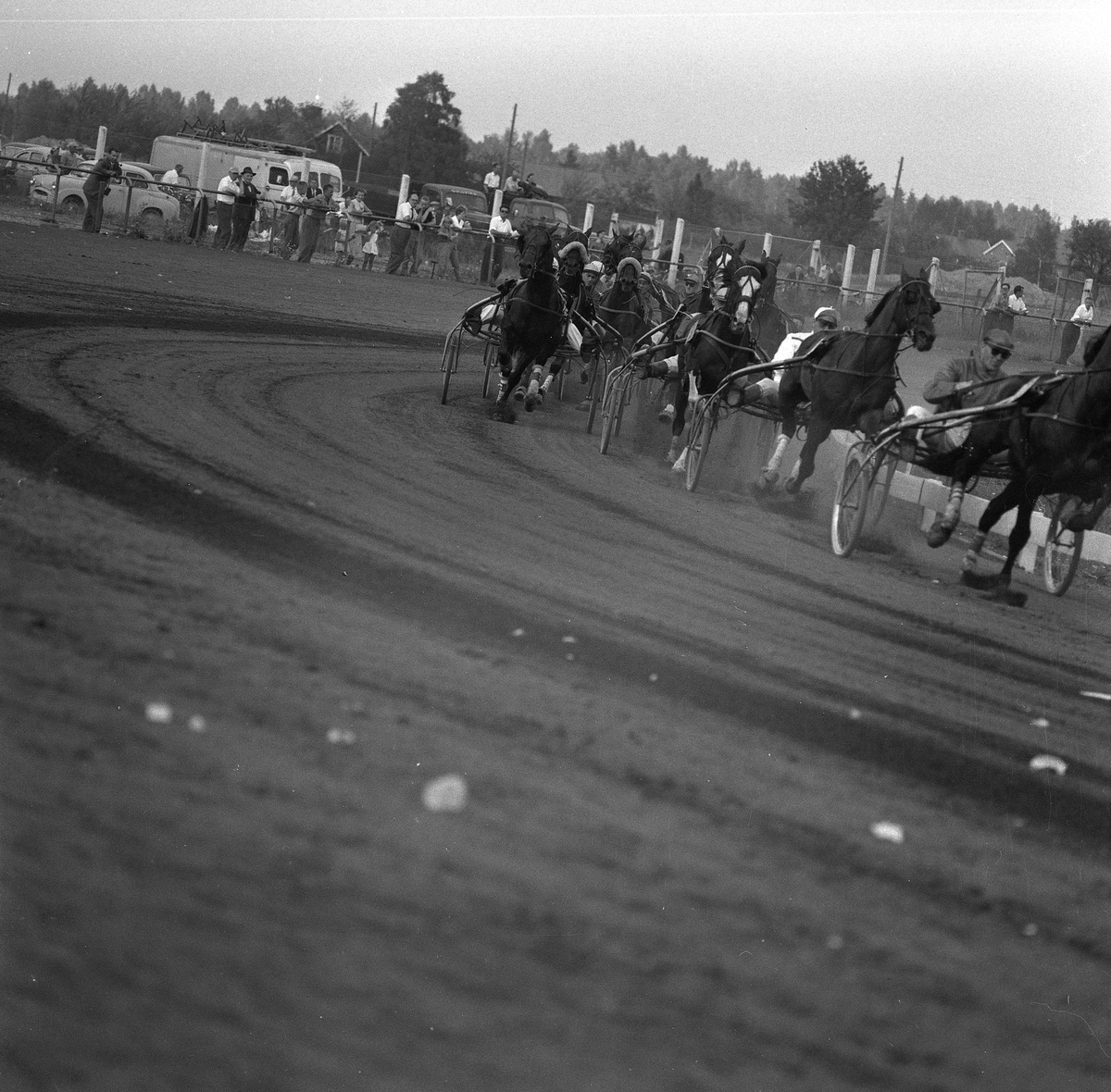 Rafflande fartfest på Marieberg. 
13 juli 1959.
