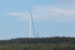 Bygging av vindkraftverk på Finnskogen, Hedmark. Kjølberget 