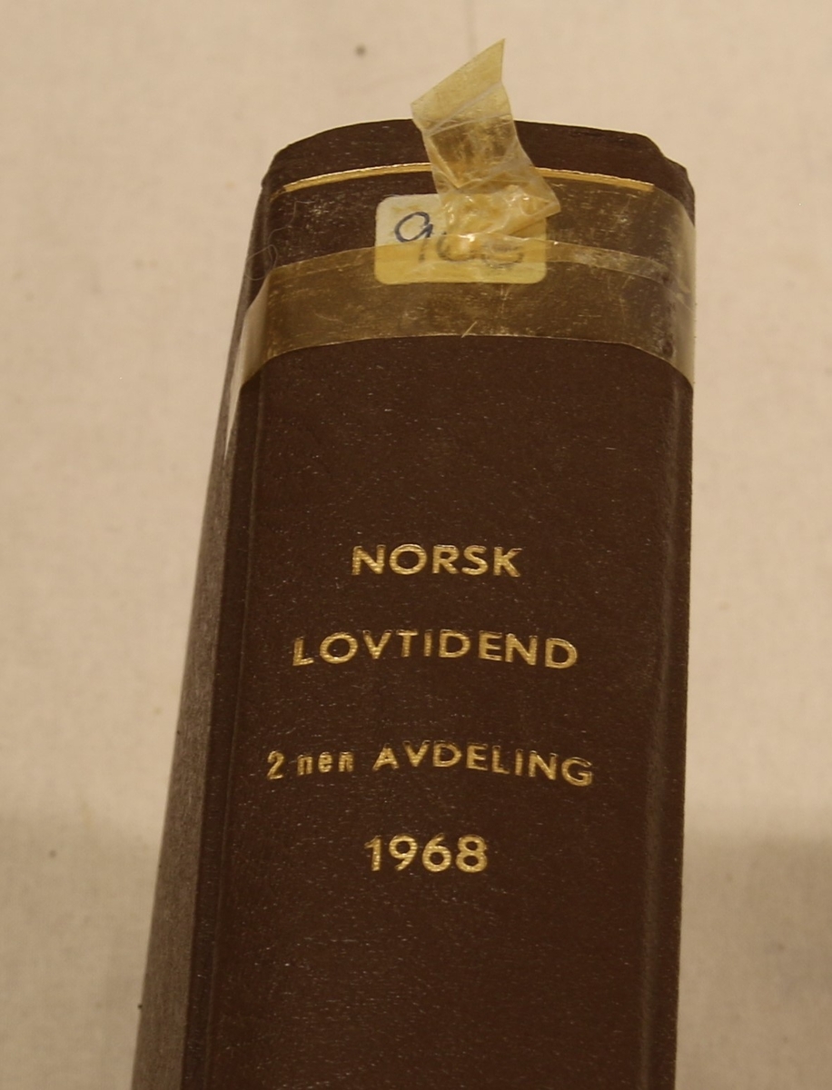 Tittel: Norsk Lovtidend annen avdeling 1968