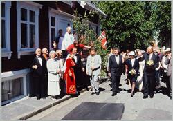 Fra kongebesøket ved byjubileet, St. Hans, 1998.