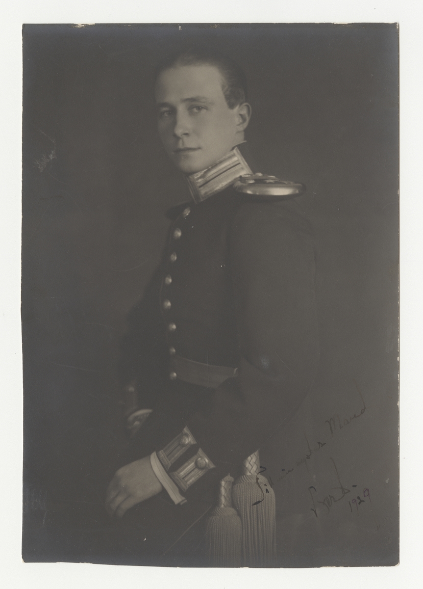 Porträtt av Heribert Seitz, underlöjtnant vid Södermanlands regemente I 10, styresman för Armémuseum.