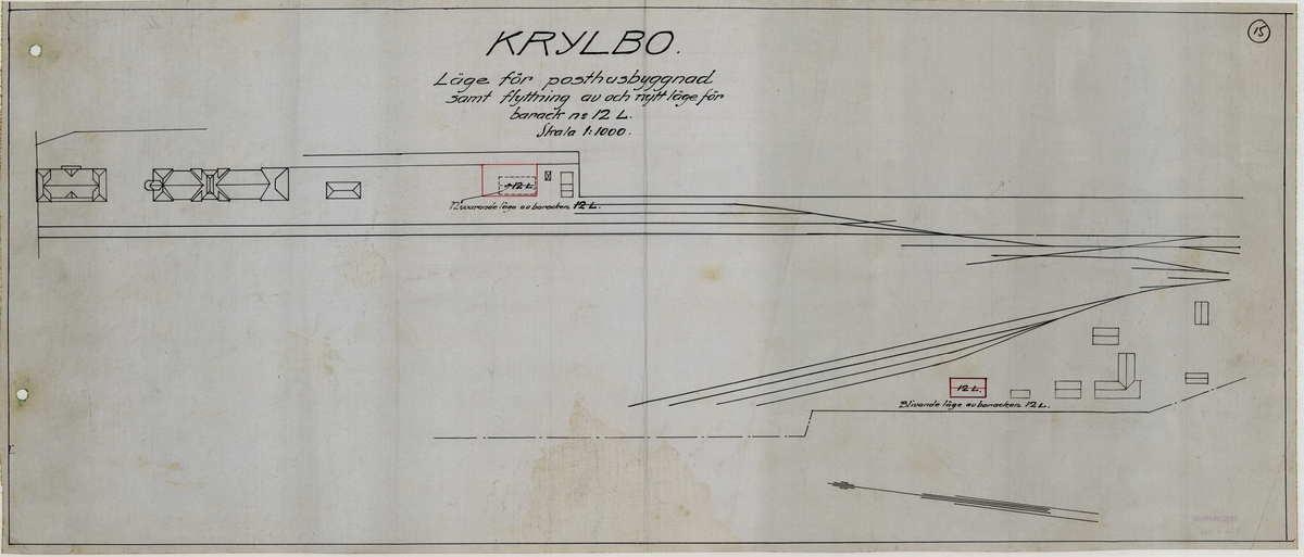 Förslag till posthus i Krylbo.