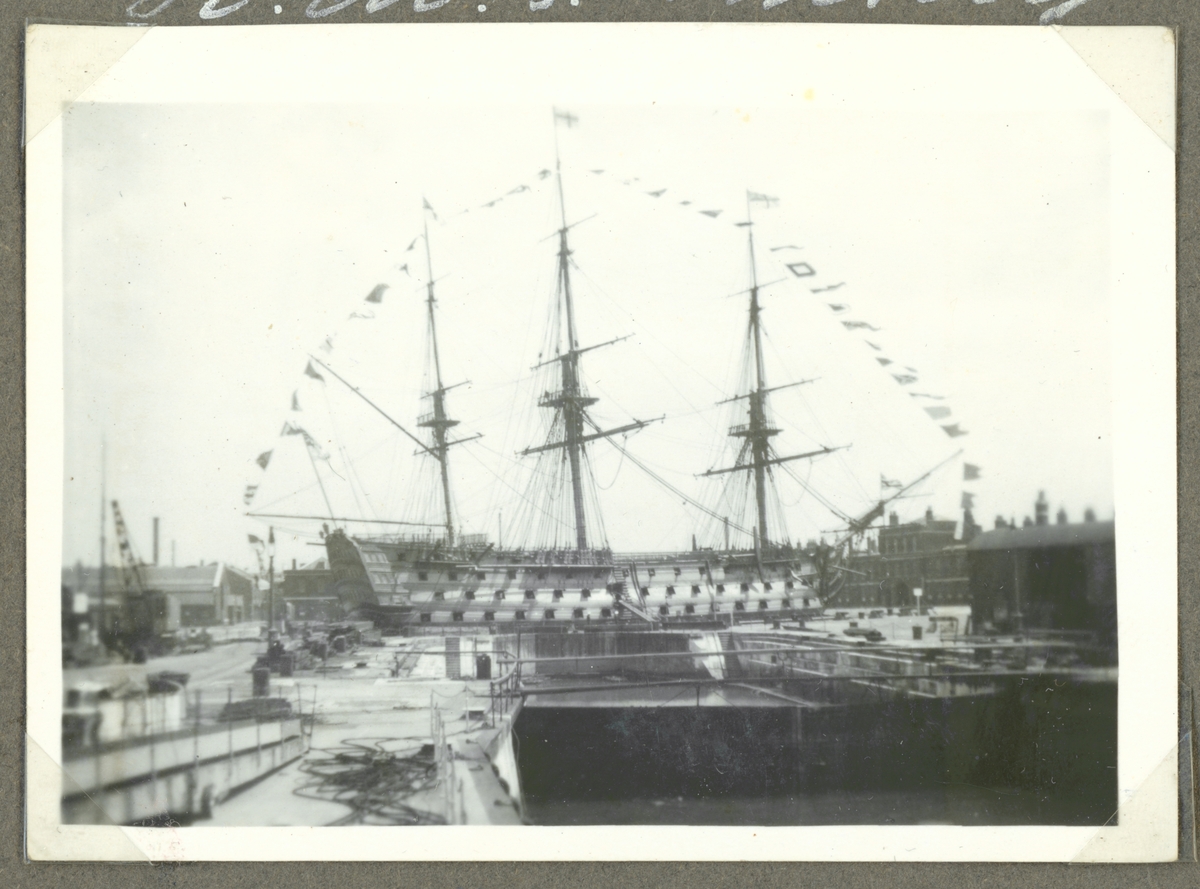Engelsk linjeskepp som bland annat var flaggskepp i slaget vid Trafalgar under amiral Nelson och idag är museifartyg i Portsmouth.