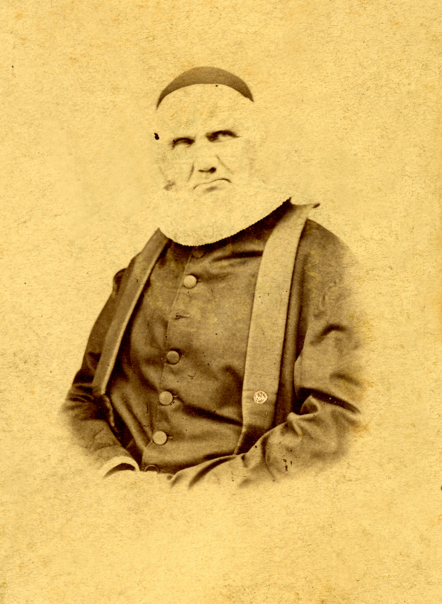 Portrettfoto av prost Vettergren, tatt 1869