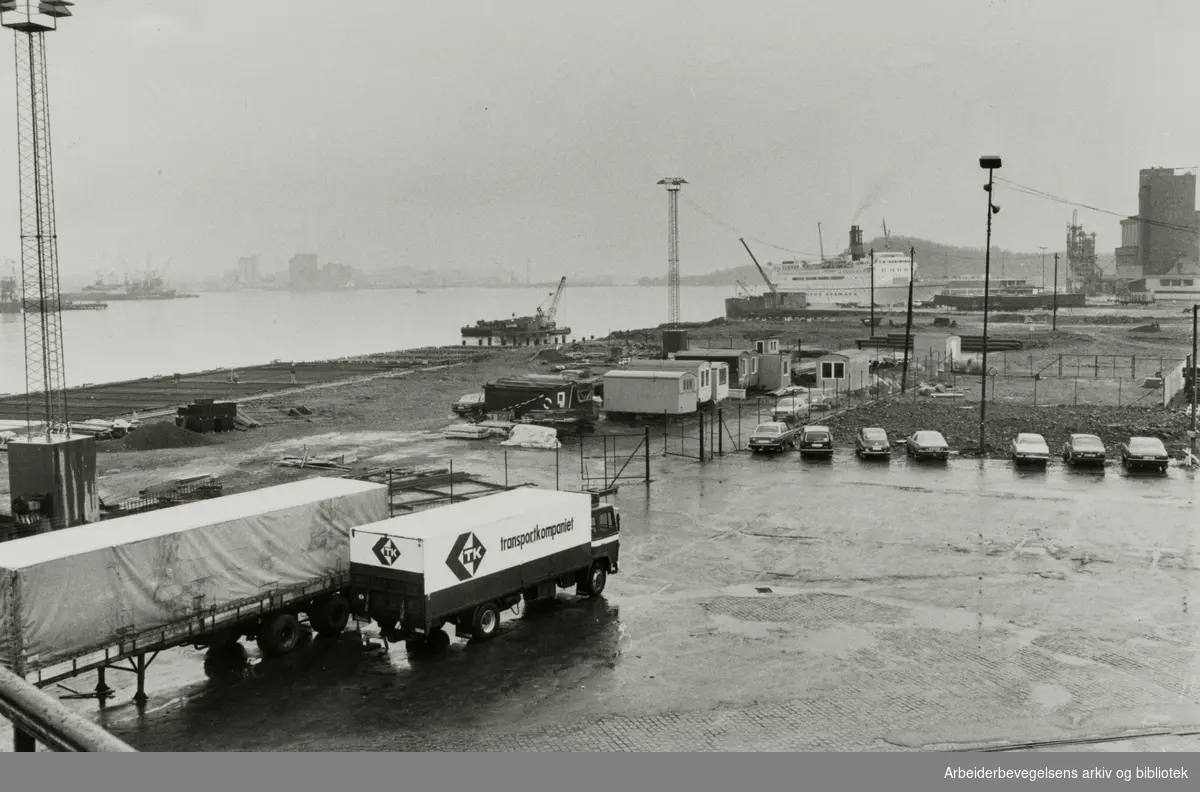 Oslo havn bygges ut. Mai 1980
