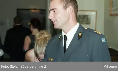 Höstmiddag på Ing 2 Officersmäss. Fänrik Engelmark, Ing 2.