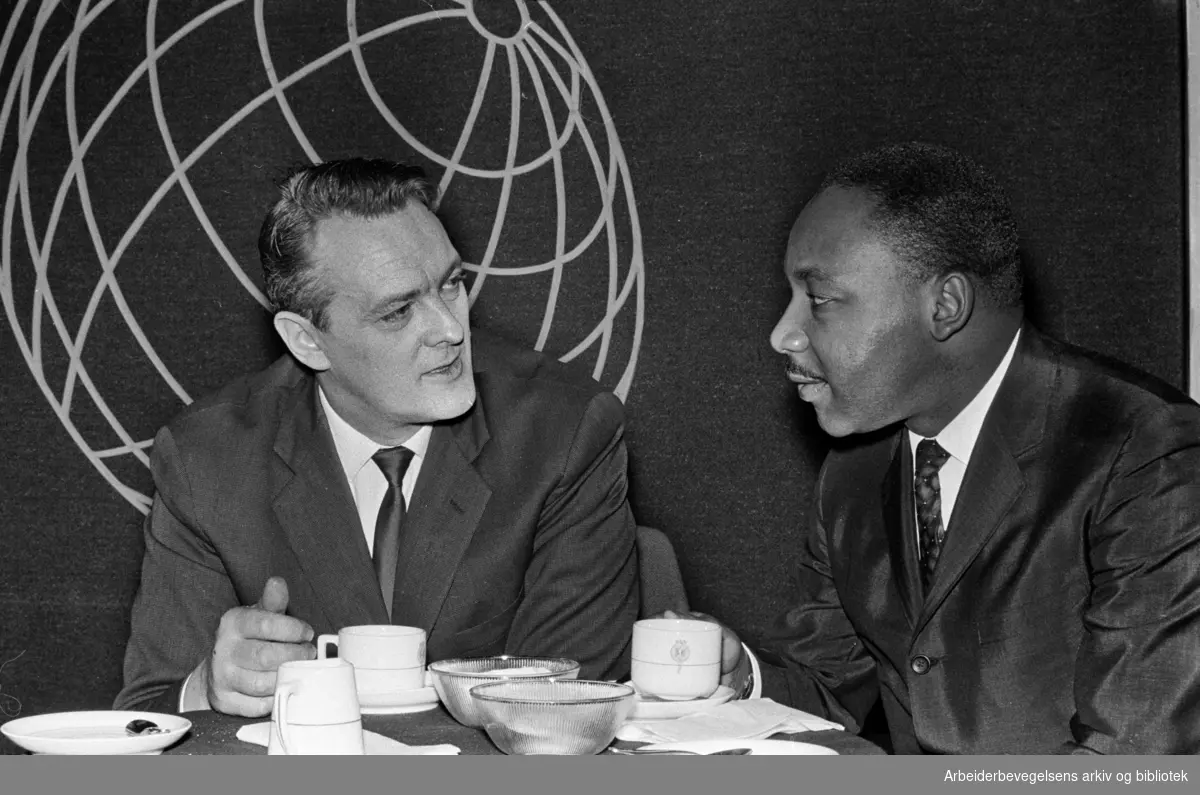 Martin Luther King jr intervjues av Erik Bye. Desember 1964