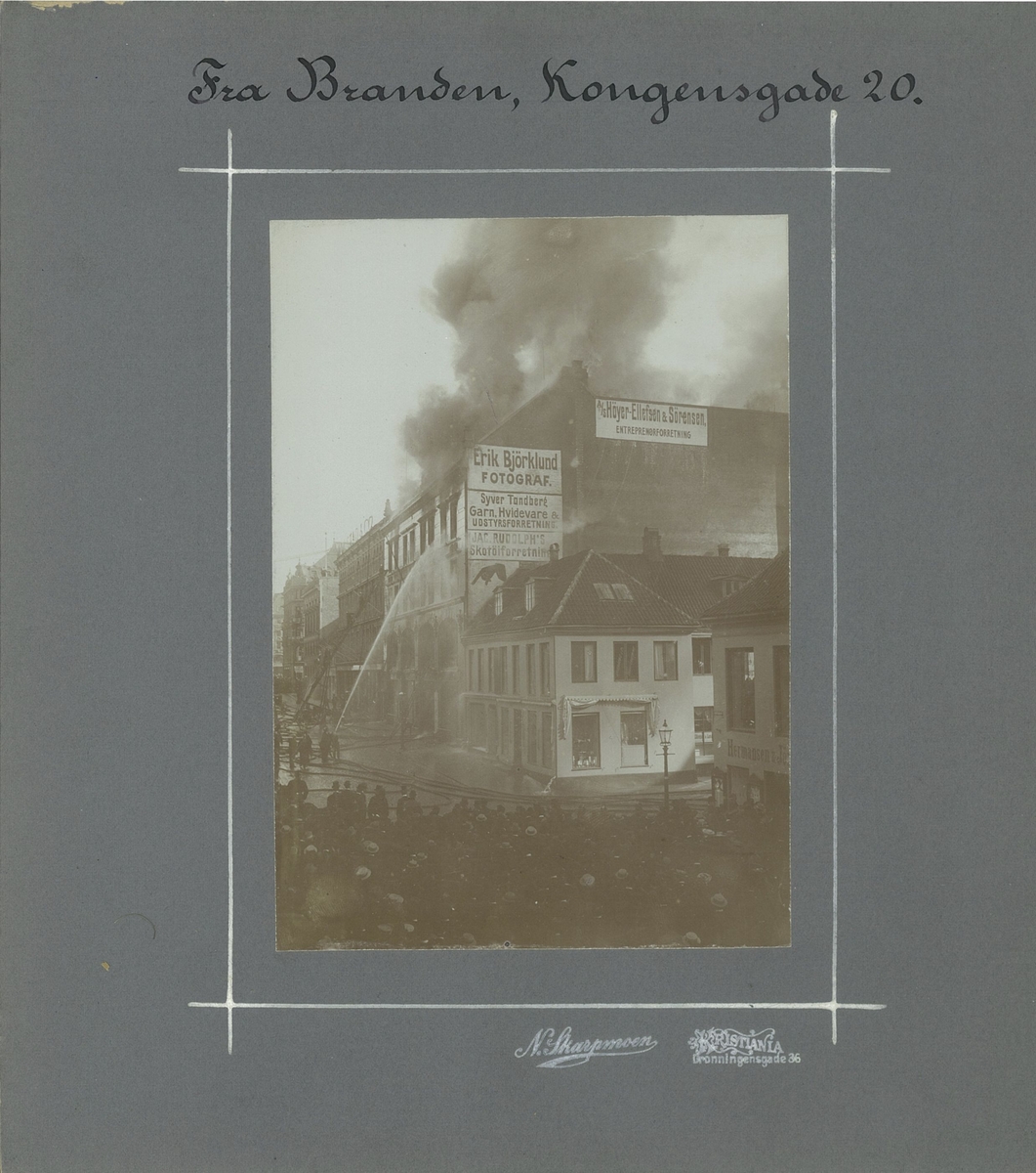 Brann i Kongens gate 20, Oslo, 1903