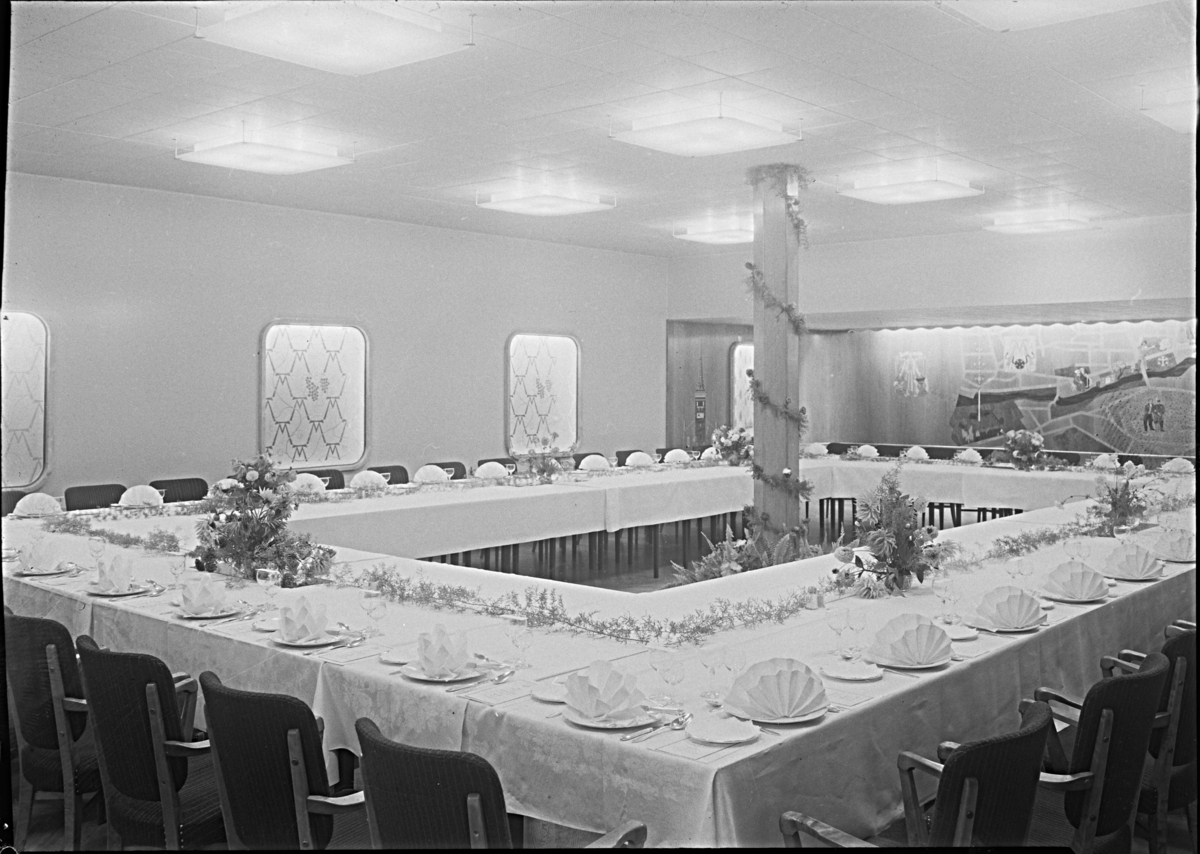Interiör från lilla matsalen på Hotell & Restaurang Klippan, Västerås.