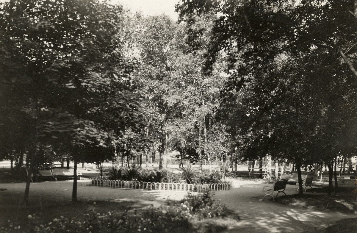 Järnvägsparken i Ljungby, 1927.