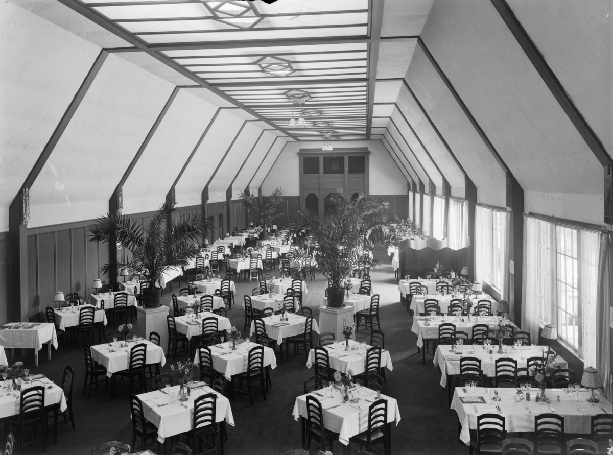 Restaurant ved Jubileumsutstillingen på Frogner i 1914. 