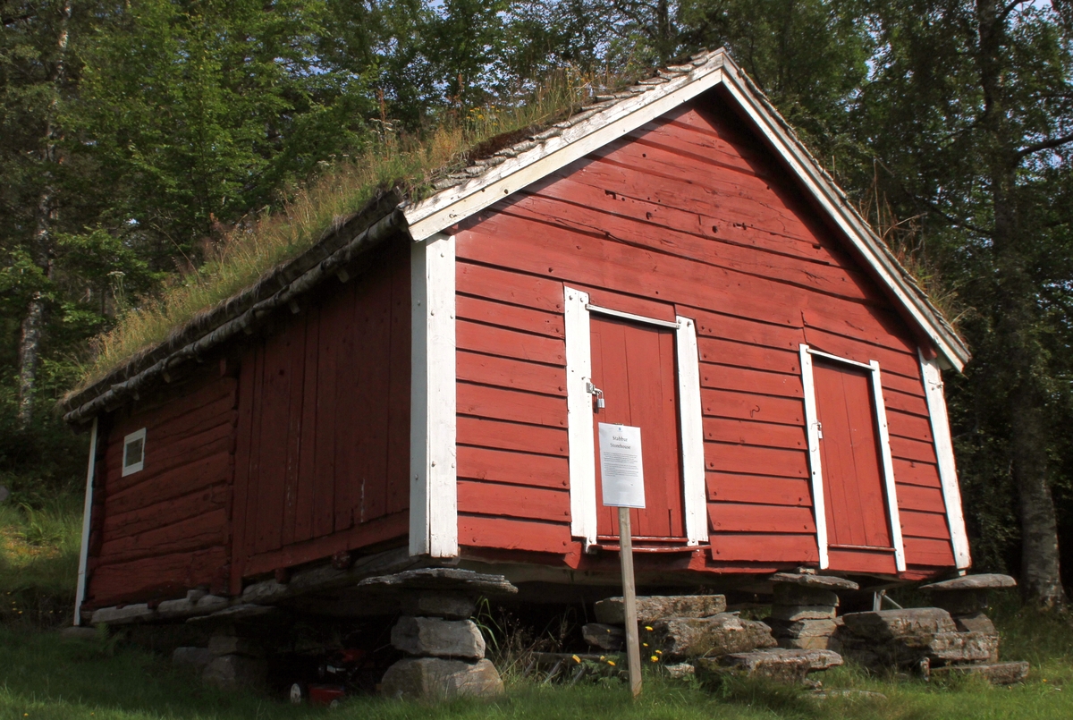 Stabburet i Aasentunet er det eldste huset i tunet og det einaste huset som står att frå Ivar Aasens tid. Stabburet er oppført før 1800-talet, og kvilar på oppmura steinar. Tømmer lagt horisontalt, måla i raudt. Ei etasje, to dører, fire rom.