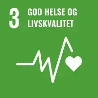 FNs tredje berekraftsmål: god helse og livskvalitet. Illustrasjon