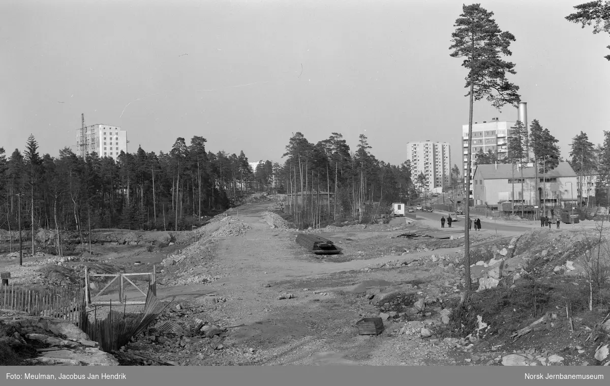 Bygging av forstadsbane (tunnelbane) Hässelby Gård Hässelby Strand