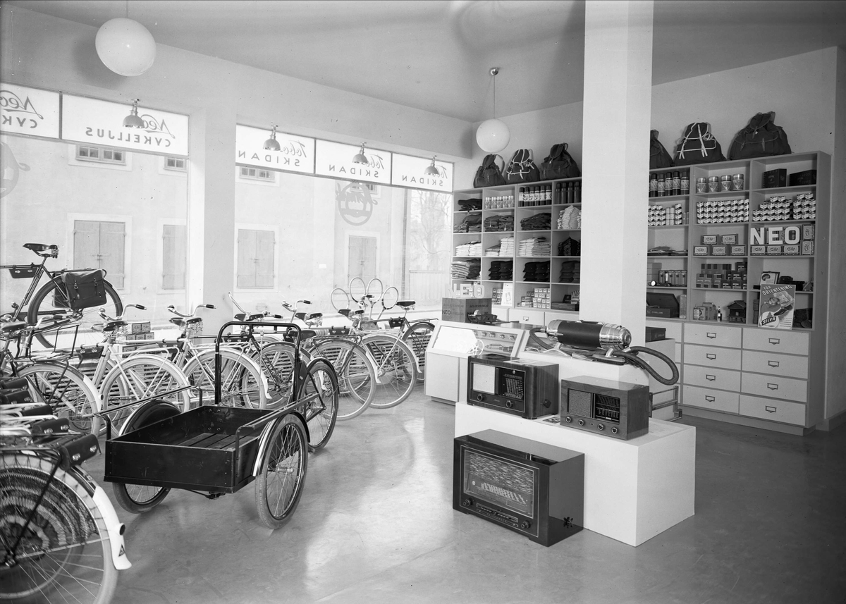 Cykelaffär, Kungsgatan 38, Uppsala 1940