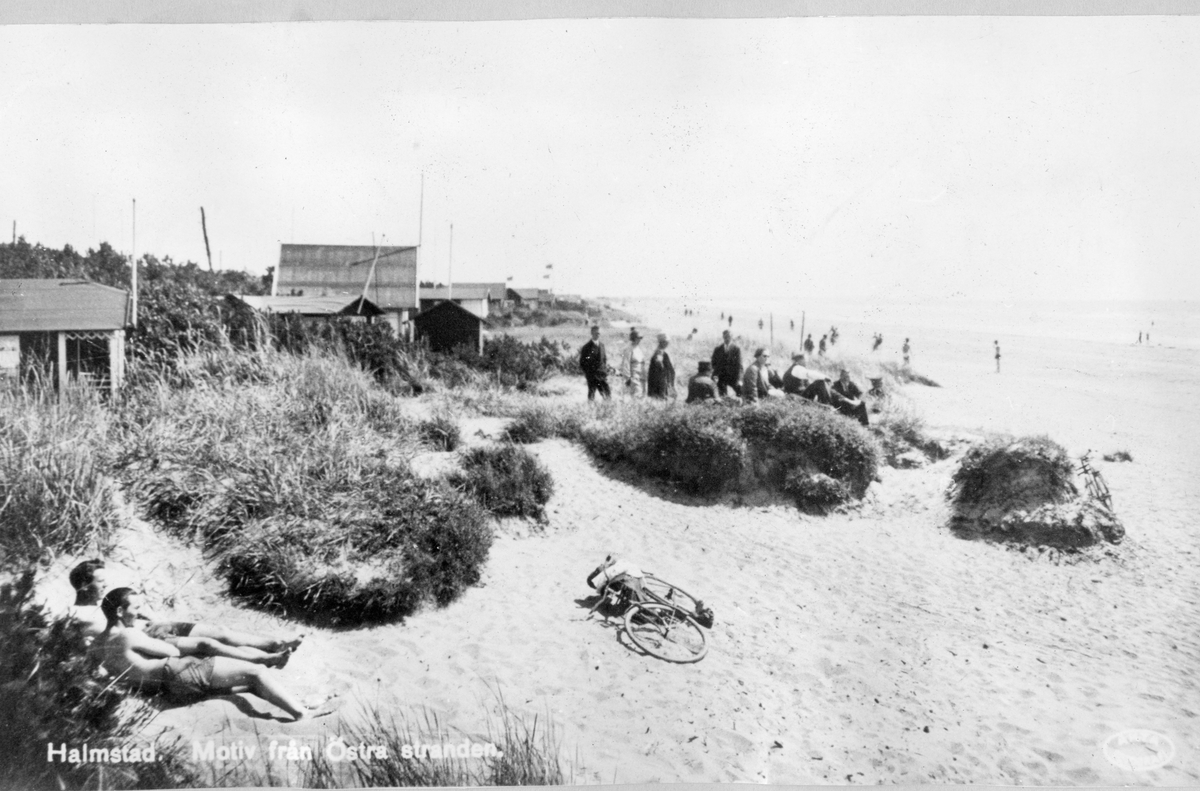 Halmstad, Östra stranden. Foton efter vykort.