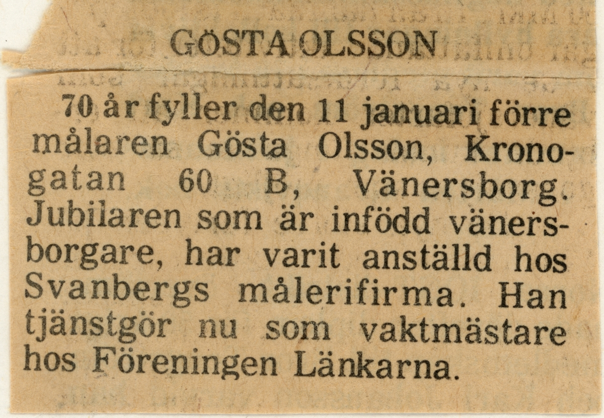 Olsson, Gösta