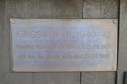 Minneplate etter vådeskuddsulykke i Vesleholmen/Lilleholmen