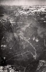 Utsyn frå fjellet Melsnipa mot Gaularfjellsvingane