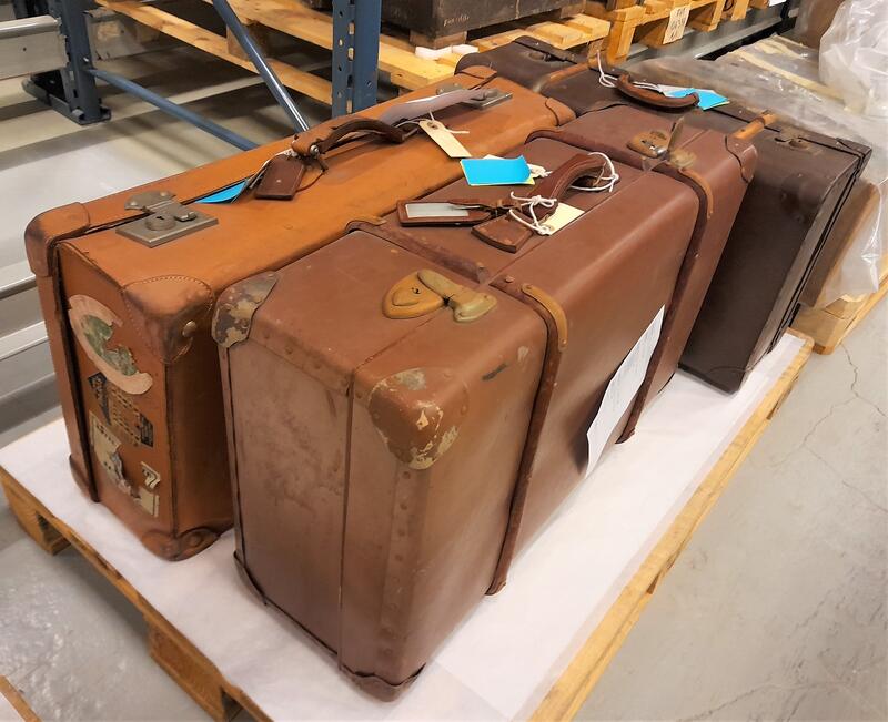 Kofferter fra loftet på Linderud gård