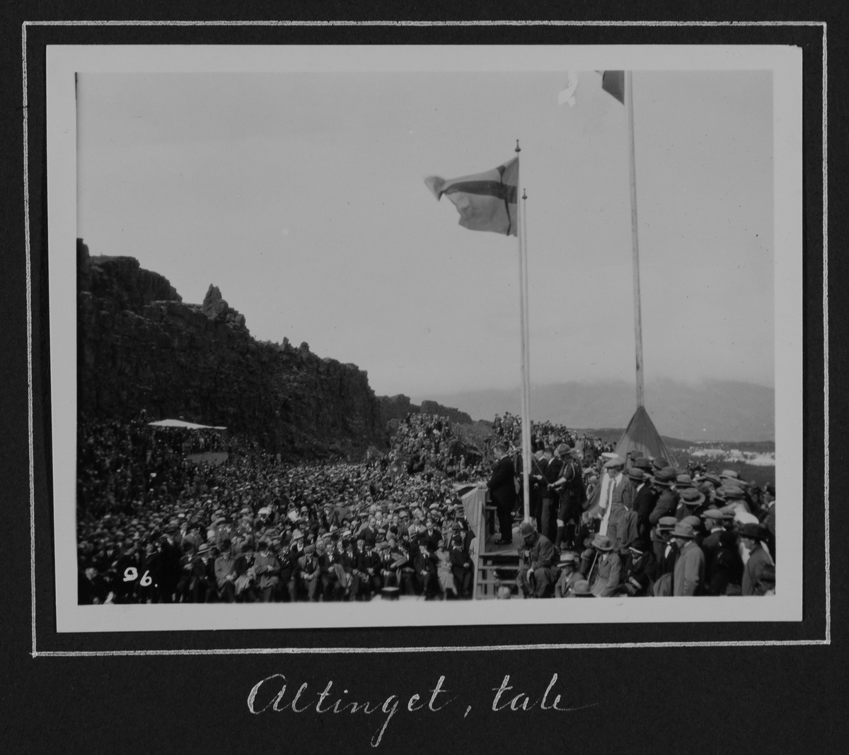 Fra 1000 årsfesten for Alltinget på Island i 1930. Alltinget, tale.