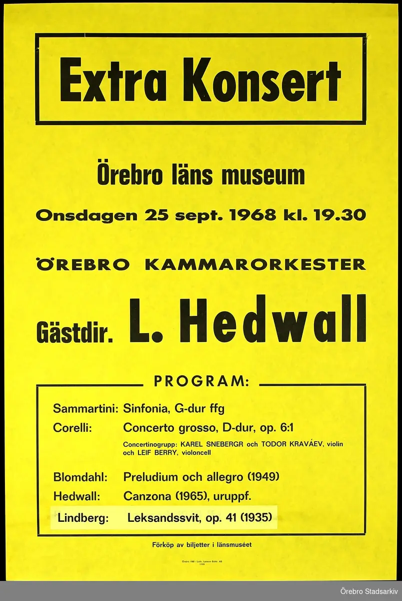 Dirigent Lennart Hedwall