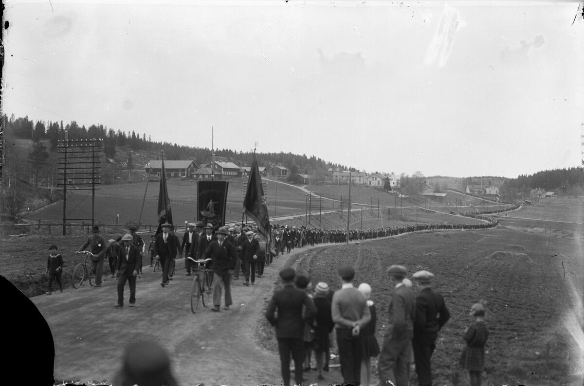 Demonstrationståg vid Ådalshändelserna 1931.