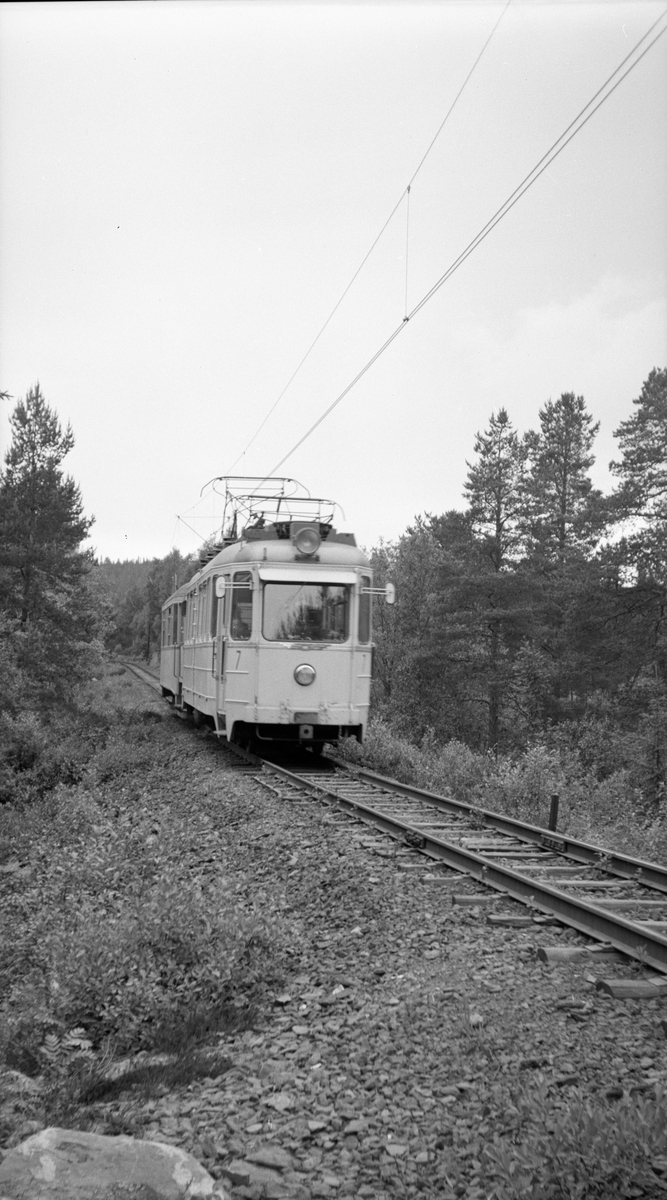 Sporvogn nr. 7 Kyvatnet holdeplass på Gråkallbanen i Trondheim
