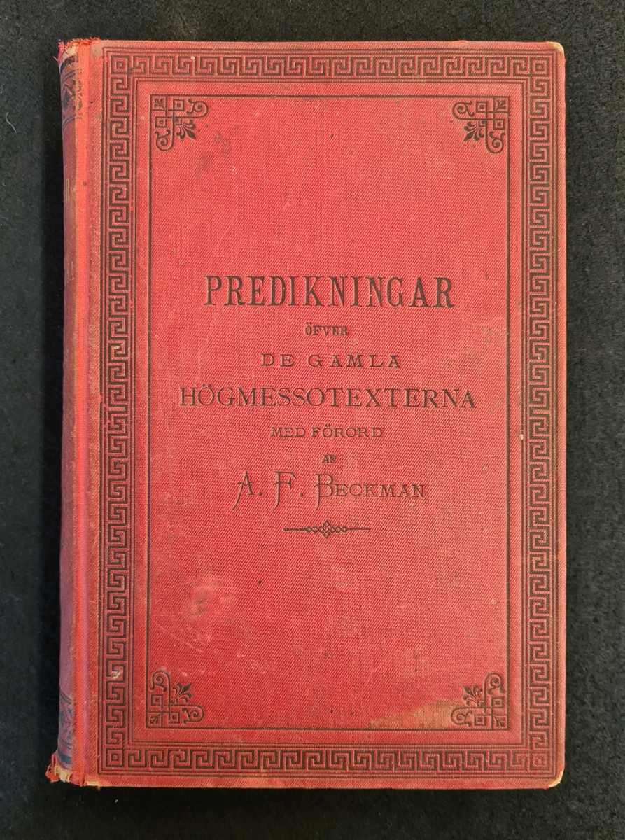 Bok: Predikningar öfver de gamla högmessotexterna, utgivna av Herman Hagberg. Stockholm, 1886.