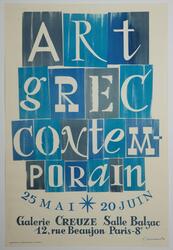 Art Grec Contemporain - Galerie Creuze  [Utstillingsplakat]