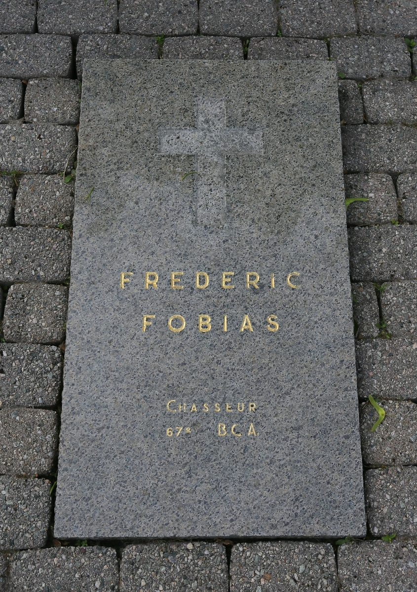 Frederic Fobias (d. 1940), fransk soldat, gravlagt på Namsos kirkegård.