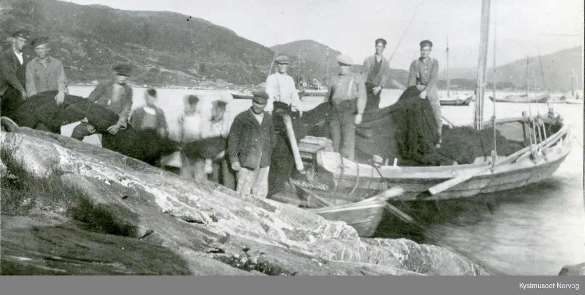 Nærøy, notlag med ukjente fiskere fra Naustbukta