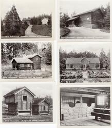 Bygg og hus fra Norsk Folkemuseum, postkort.
